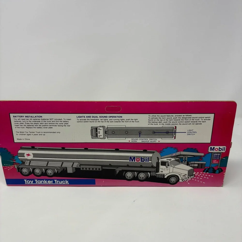 Mobil Toy Tanker Truck Lot of 2 Limited Edition Collectors Series Lights Sound